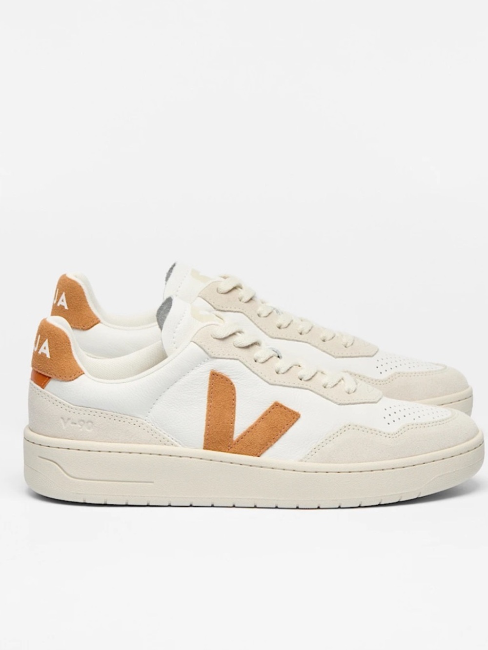 Veja V-90 LEATHER WHITE UMBER